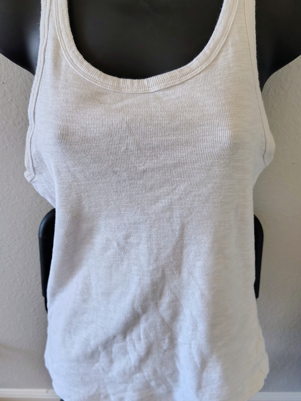 CAbi Cream Ribbed Racerback Tank - Picture 2 of 5